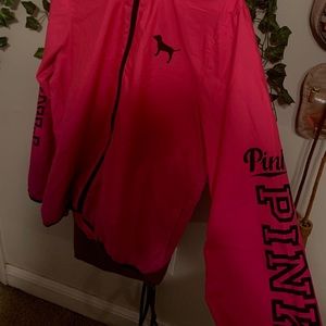 PINK light weight rain jacket